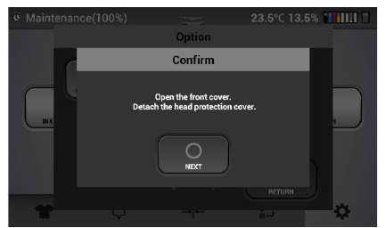 Ricoh - Ri 1000 - Nozzle Strong Maintenance - Step 23 Nozzle Strong Maintenance - Step 23