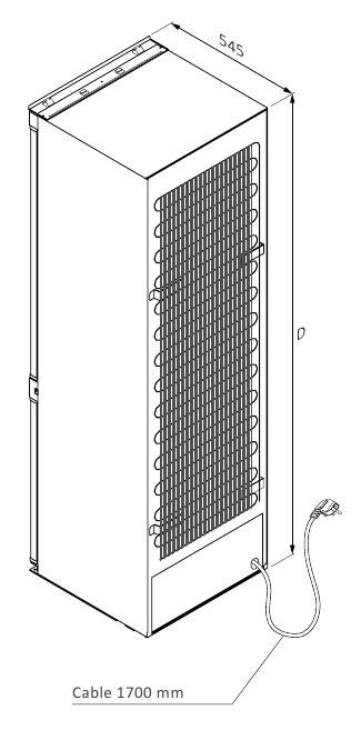 Candy - Fresco - Vista axonométrica traseira Vista axonométrica traseira