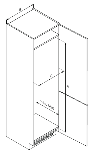Candy - Fresco - Dimensões do armário Dimensões do armário