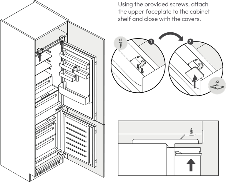 Candy - Fresco - Fixação à prateleira superior do armário Fixação à prateleira superior do armário