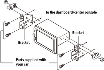 Sony - XAV-1500 - Montarea unității într-o mașină japoneză Montarea unității într-o mașină japoneză