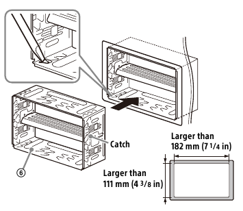 Sony - XAV-1500 - Montarea unității în tabloul de bord - Pasul 1 Montarea unității în tabloul de bord - Pasul 1