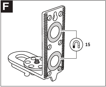 Bosch - GLL 100 G - Fixando em estruturas de aço usando os ímãs Fixando em estruturas de aço usando os ímãs
