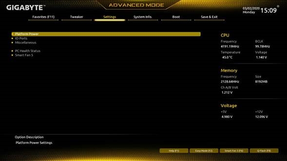Gigabyte - B460M H - BIOS - Ρυθμίσεις BIOS - Ρυθμίσεις