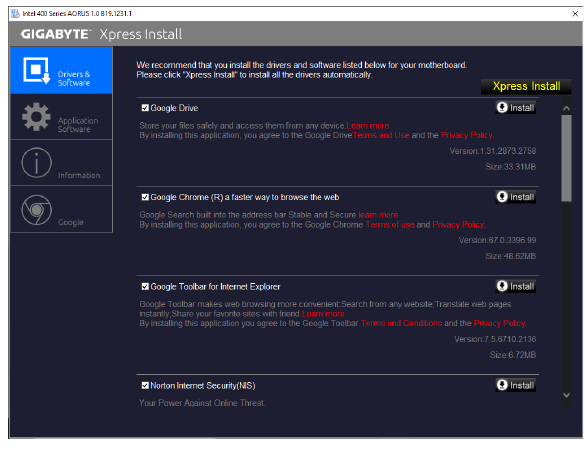 Gigabyte - B460M H - Εγκατάσταση προγραμμάτων οδήγησης Εγκατάσταση προγραμμάτων οδήγησης