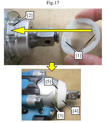 Makita - DTW300 - Ротор, секция корпуса ударного механизма - Сборка - Шаг 6 Ротор, секция корпуса ударного механизма - Сборка - Шаг 6