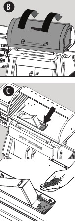 V posodo za zgorevanje dodajte pelete.