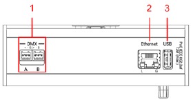 grandMA3 2Port Node DIN-Rail zadný panel