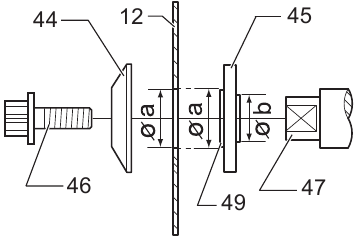Makita - LS0714 - ASSEMBLY - Installing or removing saw blade - Step 4 ASSEMBLY - Installing or removing saw blade - Step 4