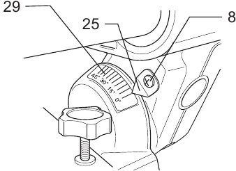 Makita - LS0714 - MAINTENANCE - Adjusting the cutting angle - Step 4 MAINTENANCE - Adjusting the cutting angle - Step 4