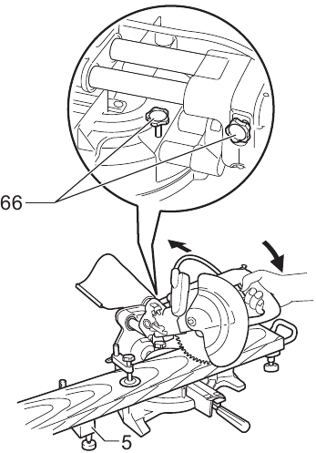 Makita - LS0714 - Slide (push) cutting (cutting wide workpieces) Slide (push) cutting (cutting wide workpieces)