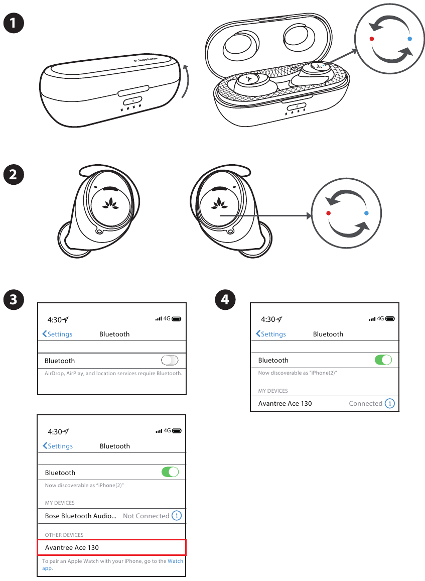 Avantree - Ace 130 - Prima împerechere Prima împerechere