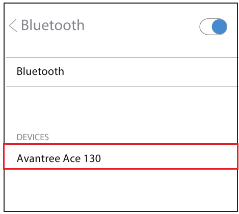 Avantree - Ace 130 - Împerecherea cu un alt dispozitiv - Pasul 3 Împerecherea cu un alt dispozitiv - Pasul 3