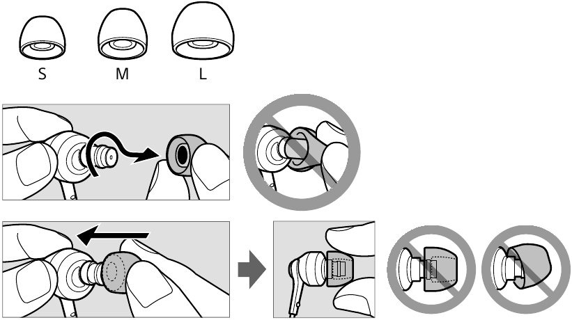 Sony - MDR-EX31BN - Using the Earbuds Using the Earbuds