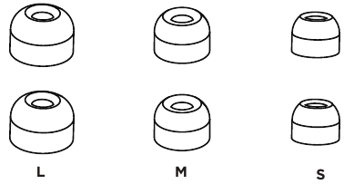 Motorola - MOTO BUDS 100 - Құлаққап өлшемдері Құлаққап өлшемдері