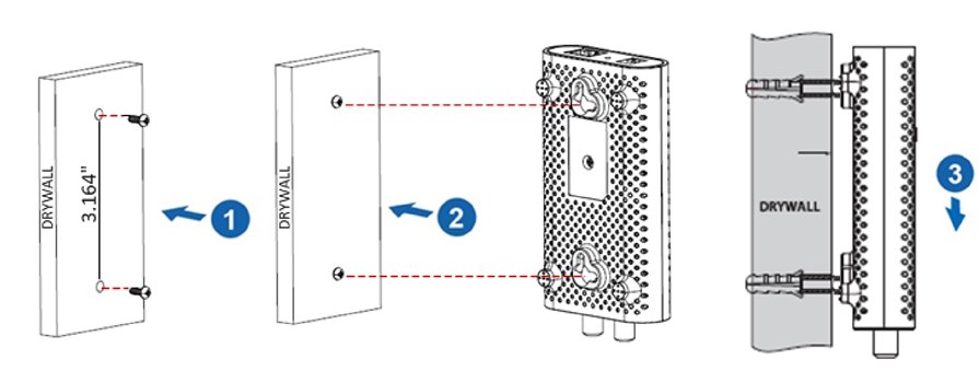 goCoax - WF-803M - Pemasangan di dinding - Langkah 2 Pemasangan di dinding - Langkah 2