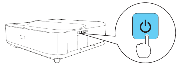 Epson - LS300BATV - Encienda su proyector - Paso 2 Encienda su proyector - Paso 2