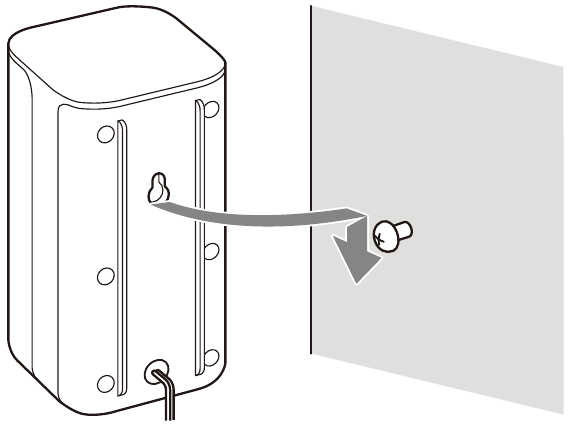 Sony - HT-S20R - Montáž reproduktorů na zeď - Krok 3 Montáž reproduktorů na zeď - Krok 3