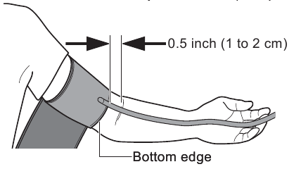 Omron - 5 Series - Rankovės uždėjimo pastaba - 2 žingsnis Rankovės uždėjimo pastaba - 2 žingsnis
