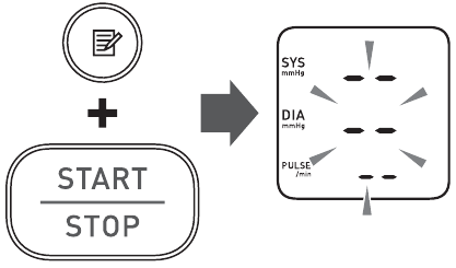 Omron - 5 Series - Visų atmintyje saugomų rodmenų ištrynimas - 1 žingsnis Visų atmintyje saugomų rodmenų ištrynimas - 1 žingsnis