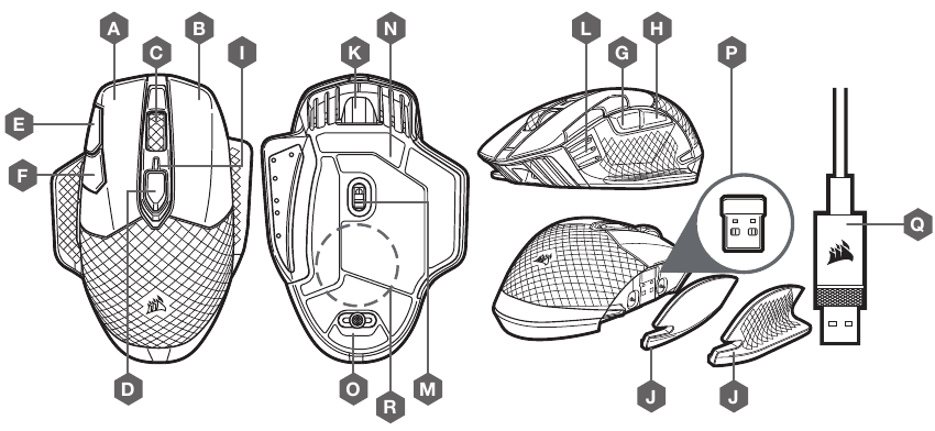 Corsair - DARK CORE RGB PRO SE - Apparaatoverzicht Apparaatoverzicht