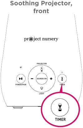 Project Nursery - Soothing Projector - Using the Timer Kutumia Timer