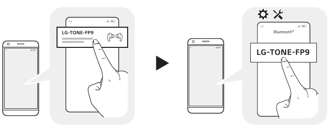LG - TONE Free TONE-UFP9 - Koppeln - Schritt 2 Koppeln - Schritt 2