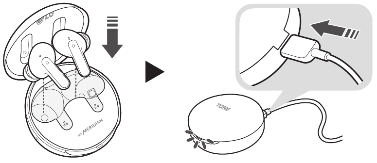 LG - TONE Free TONE-UFP9 - Kabelgebundenes Laden Kabelgebundenes Laden