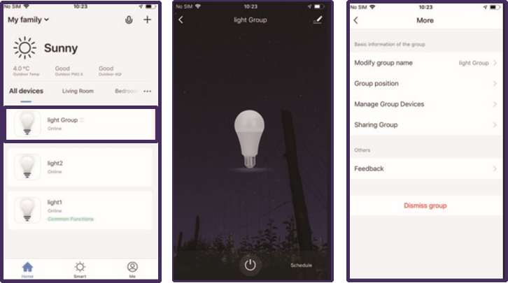 Home Venus - Smart Bulb - Creating Group Creating Group