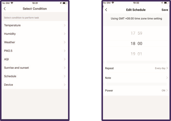 Home Venus - Smart Bulb - Set Time Schedule Set Time Schedule