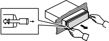 Pioneer - MVH-S520BT - Removing the Unit - Step 2 Removing the Unit - Step 2