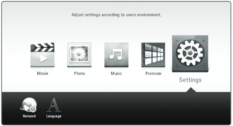 LG - BP350 - Menu Accueil Menu Accueil