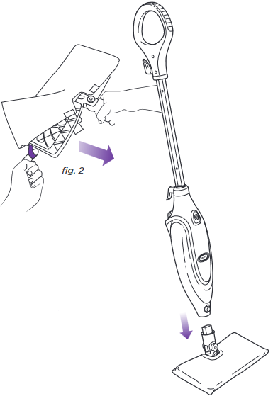 Shark - PRO STEAM POCKET S3601 - ASSEMBLAGE Étape 2 ASSEMBLAGE Étape 2