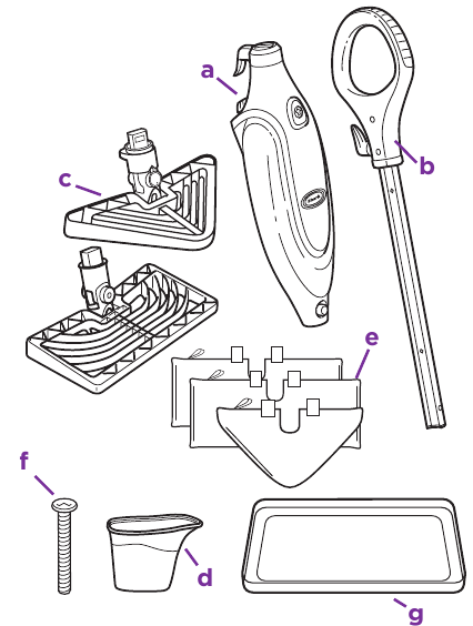 Shark - PRO STEAM POCKET S3601 - Identification des pièces Étape 1 Identification des pièces Étape 1