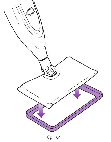 Shark - PRO STEAM POCKET S3601 - Utilisation de votre glisseur à tapis Étape 1 Utilisation de votre glisseur à tapis Étape 1