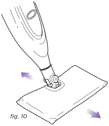 Shark - PRO STEAM POCKET S3601 - Utilisation de votre balai vapeur Étape 5 Utilisation de votre balai vapeur Étape 5