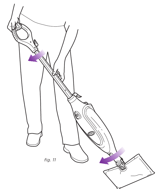 Shark - PRO STEAM POCKET S3601 - Utilisation de votre balai vapeur Étape 6 Utilisation de votre balai vapeur Étape 6