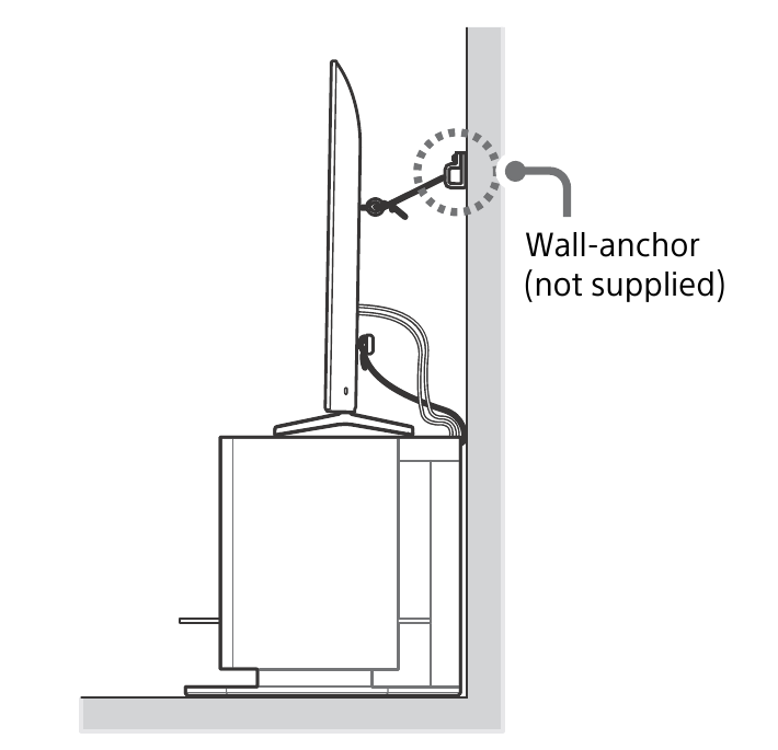 Sony - BRAVIA KD-75X75CH - Przymocuj telewizor do ściany Krok 2 Przymocuj telewizor do ściany Krok 2