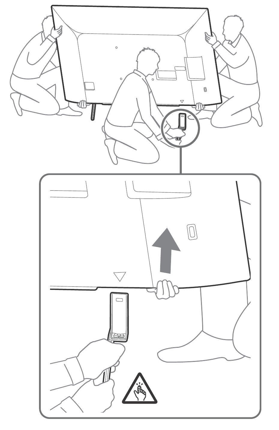 Sony - BRAVIA KD-75X75CH - Odłączanie podstawy stołowej od telewizora KD-75X75CH / 65X75CH Odłączanie podstawy stołowej od telewizora KD-75X75CH / 65X75CH