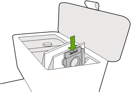 iRobot - Roomba j7+ - Sustitución de la bolsa Paso 3 Sustitución de la bolsa Paso 3