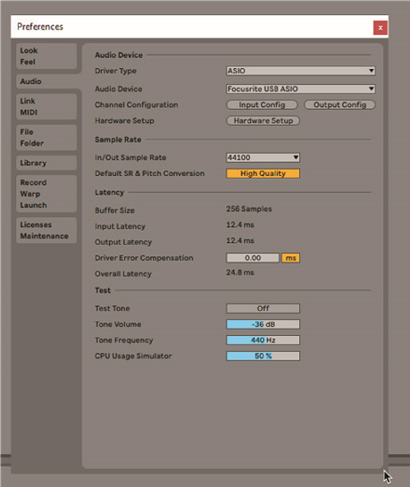 Focusrite - Scarlett 4i4 - DAW'ınızda Ses Kurulumu Adım 1 DAW'ınızda Ses Kurulumu Adım 1