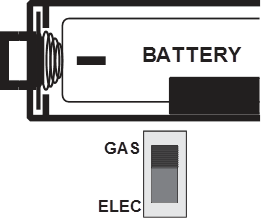 LUX - TX9600TS - GAS / ELEC SLIDE SWITCH GAS / ELEC SLIDE SWITCH