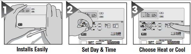 LUX - TX1500b Series - SMART TEMP ELECTRONIC THERMOSTAT SMART TEMP ELECTRONIC THERMOSTAT