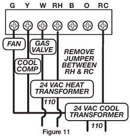 LUX - TX1500b Series - TYPICAL COOLING AND HEATING SYSTEM (5-WIRE) TYPICAL COOLING AND HEATING SYSTEM (5-WIRE)