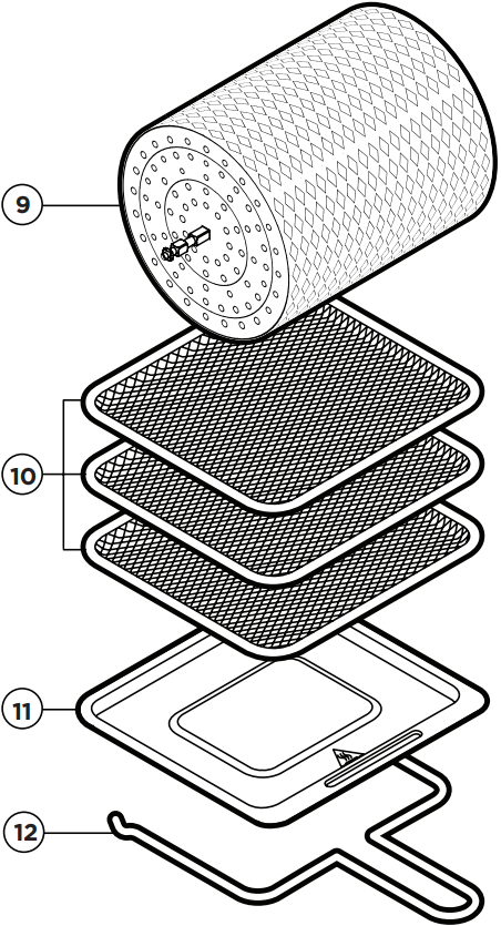 Chefman - Air Fryer+ RJ38-10-RDO-V2 - Керек-жарақтар 2-қадам Керек-жарақтар 2-қадам