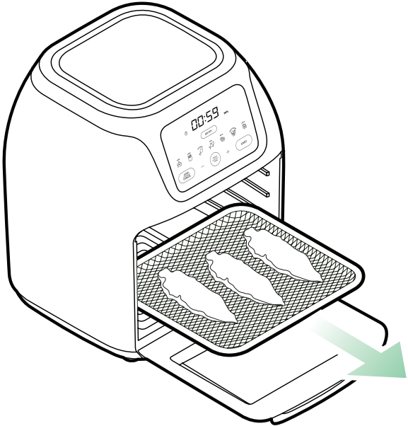 Chefman - Air Fryer+ RJ38-10-RDO-V2 - 4-қадамды пайдалану 4-қадамды пайдалану