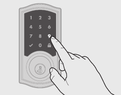 Kwikset - Smartcode 916 - Masterkod yoqilganda barcha foydalanuvchi kodlarini o'chirish 8-qadam Masterkod yoqilganda barcha foydalanuvchi kodlarini o'chirish 8-qadam