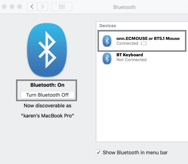 Onn - 100027829 - Koble til via Bluetooth i Mac Trinn 2 Koble til via Bluetooth i Mac Trinn 2
