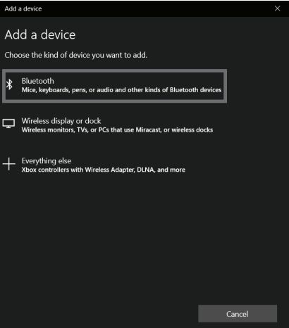 Onn - 100027829 - Koble til via Bluetooth i Windows Trinn 4 Koble til via Bluetooth i Windows Trinn 4