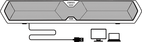 Edifier - MG300 - USB аудио стрийминг връзка USB аудио стрийминг връзка